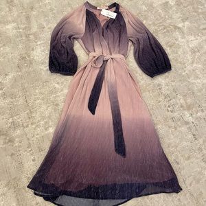 Traffic People belted dress in pink/purple, size Medium, NWT